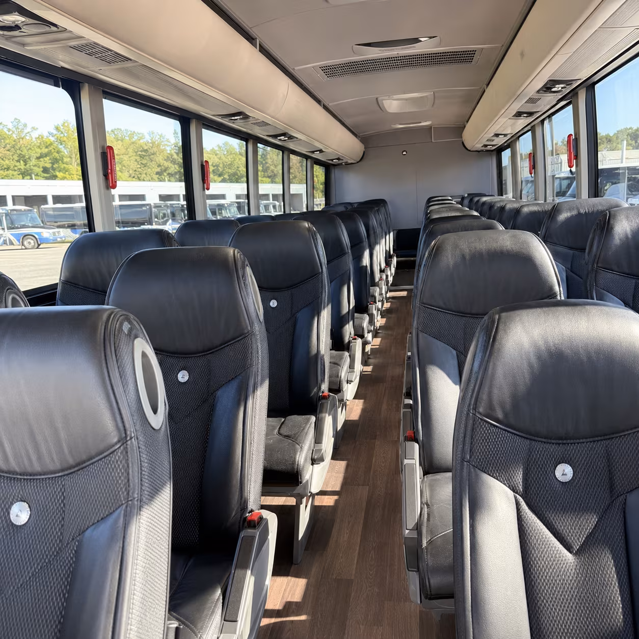 use a charter bus to get your group to the hapo center or gesa stadium
